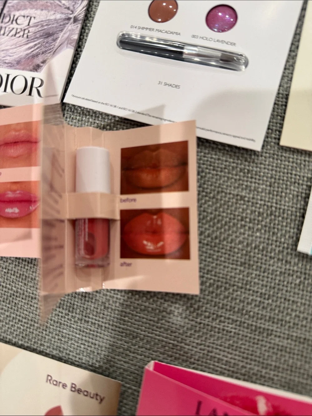 10 pc mixed variety makeup designer lip samples travel size